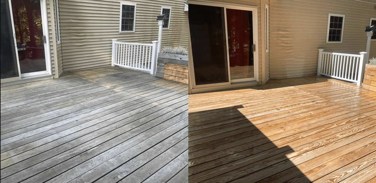 Wood restoration close-up